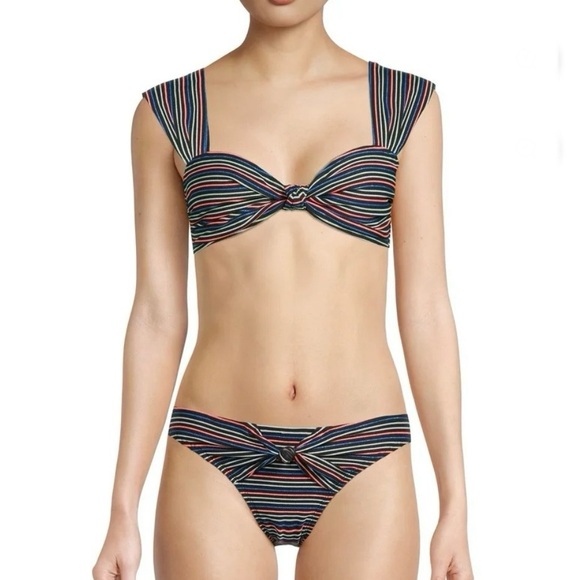 Juniors No Boundaries Lurex Rib Knit Stripe Two-Pieces Swimsuit
Size L (11-13) - Picture 1 of 13